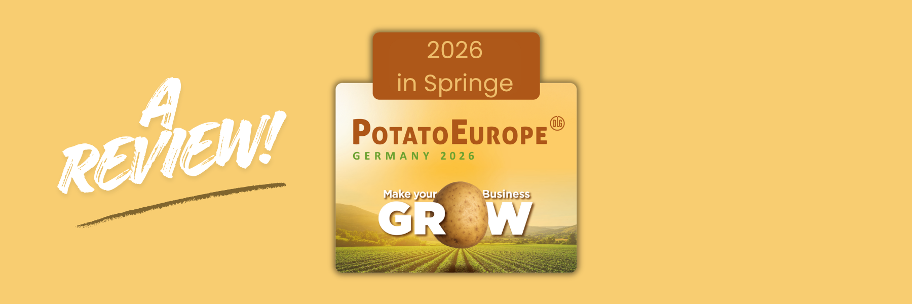 Header News about the event PotatoEurope 2026 with the logo and the text: A review